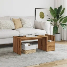 Mesa de centro madera ingeniería roble artisian 90x45x35 cm by , Coffee table - Ref: Foro24-856057, Price: 42,36 €, Discount: %