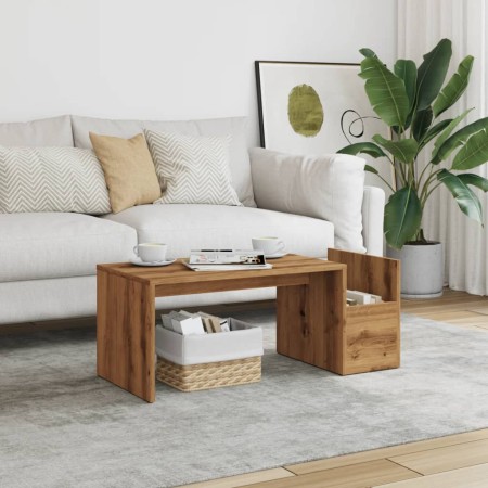 Mesa de centro madera ingeniería roble artisian 90x45x35 cm de , Mesas de centro - Ref: Foro24-856057, Precio: 43,00 €, Descu...