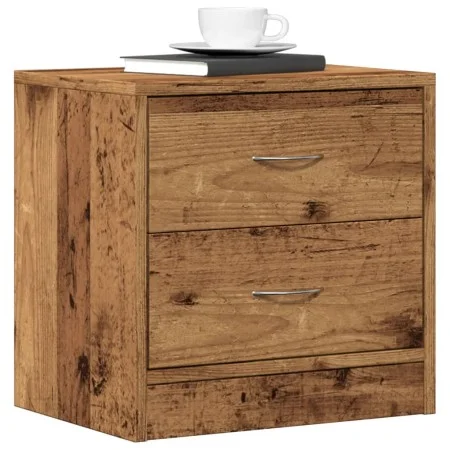Mesita de noche madera de ingeniería envejecida 40x30x40 cm de , Mesitas de noche - Ref: Foro24-855924, Precio: 40,52 €, Desc...