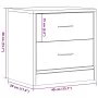 Mesita de noche madera de ingeniería envejecida 40x30x40 cm de , Mesitas de noche - Ref: Foro24-855924, Precio: 40,52 €, Desc...