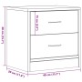Mesita de noche madera de ingeniería envejecida 40x30x40 cm de , Mesitas de noche - Ref: Foro24-855924, Precio: 41,15 €, Desc...