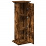 Pedestal expositor con almacenaje roble ahumado 31x30x90 cm de , Soportes para macetas - Ref: Foro24-854611, Precio: 65,49 €,...