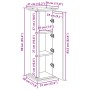 Pedestal expositor con almacenaje roble ahumado 31x30x90 cm de , Soportes para macetas - Ref: Foro24-854611, Precio: 65,49 €,...