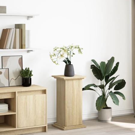 Pedestal expositor con almacenaje roble Sonoma 31x30x60 cm de , Soportes para macetas - Ref: Foro24-854618, Precio: 54,91 €, ...
