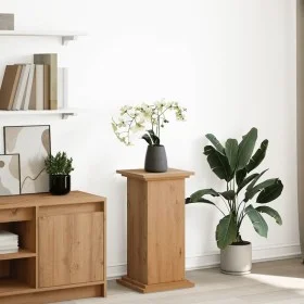 Pedestal expositor con almacenaje roble artisan 31x30x60 cm de , Soportes para macetas - Ref: Foro24-854624, Precio: 53,89 €,...