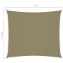 Toldo de vela rectangular tela Oxford beige 2,5x3 m de vidaXL, Sombrillas - Ref: Foro24-135150, Precio: 29,04 €, Descuento: %