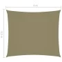 Toldo de vela rectangular tela Oxford beige 2,5x3 m de vidaXL, Sombrillas - Ref: Foro24-135150, Precio: 29,98 €, Descuento: %