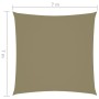 Toldo de vela cuadrado tela Oxford beige 7x7 m de vidaXL, Sombrillas - Ref: Foro24-135143, Precio: 156,59 €, Descuento: %
