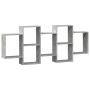 Estante de pared madera ingeniería gris hormigón 159x18x65 cm de , Estantes y estanterías - Ref: Foro24-853212, Precio: 55,95...