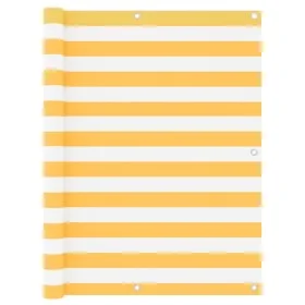 Toldo para balcón tela oxford blanco y amarillo 120x500 cm de vidaXL, Sombrillas - Ref: Foro24-134910, Precio: 23,45 €, Descu...