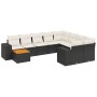Set de sofás de jardín 10 pzas cojines ratán sintético negro de , Conjuntos de jardín - Ref: Foro24-3257939, Precio: 607,37 €...