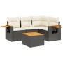 Set de muebles de jardín 5 pzas y cojines ratán sintético negro de , Conjuntos de jardín - Ref: Foro24-3226777, Precio: 321,0...