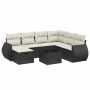Set de sofás de jardín 8 piezas y cojines ratán sintético negro de , Conjuntos de jardín - Ref: Foro24-3264152, Precio: 458,0...