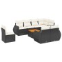 Set de sofás de jardín 8 piezas y cojines ratán sintético negro de , Conjuntos de jardín - Ref: Foro24-3257428, Precio: 597,3...