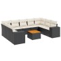 Set de sofás de jardín 10 pzas cojines ratán sintético negro de , Conjuntos de jardín - Ref: Foro24-3257918, Precio: 607,37 €...