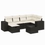 Set de comedor de jardín 7 pzas y cojines ratán sintético negro de , Conjuntos de jardín - Ref: Foro24-3264422, Precio: 416,4...