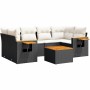 Set de comedor de jardín 7 pzas y cojines ratán sintético negro de , Conjuntos de jardín - Ref: Foro24-3259039, Precio: 457,2...