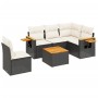 Set de sofás de jardín 6 piezas y cojines ratán sintético negro de , Conjuntos de jardín - Ref: Foro24-3226819, Precio: 371,3...