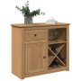 Aparador con cajón Panama madera maciza pino 93x40x80 cm de , Aparadores - Ref: Foro24-4016386, Precio: 163,24 €, Descuento: %