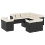 Set de sofás de jardín 12 piezas cojines ratán sintético negro de , Conjuntos de jardín - Ref: Foro24-3250355, Precio: 819,13...