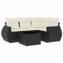 Set de muebles de jardín 5 pzas y cojines ratán sintético negro de , Conjuntos de jardín - Ref: Foro24-3253653, Precio: 342,1...