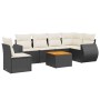 Set de comedor de jardín 7 pzas y cojines ratán sintético negro de , Conjuntos de jardín - Ref: Foro24-3257358, Precio: 433,2...