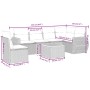 Set de comedor de jardín 7 pzas y cojines ratán sintético negro de , Conjuntos de jardín - Ref: Foro24-3257358, Precio: 433,2...