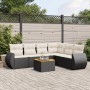 Set de comedor de jardín 7 pzas y cojines ratán sintético negro de , Conjuntos de jardín - Ref: Foro24-3257351, Precio: 433,2...