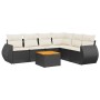 Set de comedor de jardín 7 pzas y cojines ratán sintético negro de , Conjuntos de jardín - Ref: Foro24-3257351, Precio: 433,2...