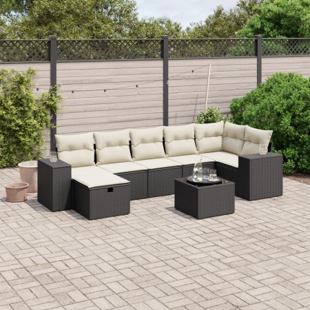 Set de sofás de jardín 8 piezas y cojines ratán sintético negro de , Conjuntos de jardín - Ref: Foro24-3264442, Precio: 446,8...