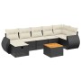 Set de sofás de jardín 8 piezas y cojines ratán sintético negro de , Conjuntos de jardín - Ref: Foro24-3265067, Precio: 446,4...