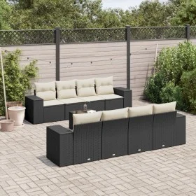 Set de sofás de jardín 8 piezas y cojines ratán sintético negro de , Conjuntos de jardín - Ref: Foro24-3254683, Precio: 581,4...