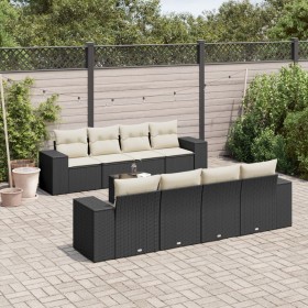 Set de sofás de jardín 8 piezas y cojines ratán sintético negro de , Conjuntos de jardín - Ref: Foro24-3254683, Precio: 569,8...