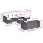 Set de sofás de jardín 10 pzas cojines ratán sintético negro de , Conjuntos de jardín - Ref: Foro24-3223025, Precio: 565,72 €...