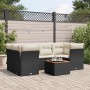 Set de comedor de jardín 7 pzas y cojines ratán sintético negro de , Conjuntos de jardín - Ref: Foro24-3255825, Precio: 441,1...