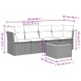 Set de muebles de jardín 5 pzas y cojines ratán sintético negro de , Conjuntos de jardín - Ref: Foro24-3255804, Precio: 293,7...