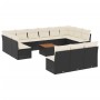 Set de sofás de jardín y cojines 14 pzas ratán sintético negro de , Conjuntos de jardín - Ref: Foro24-3256231, Precio: 775,99...
