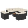 Set de sofás de jardín y cojines 12 pzas ratán sintético negro de , Conjuntos de jardín - Ref: Foro24-3256273, Precio: 814,21...