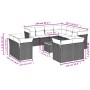 Set de sofás de jardín y cojines 12 pzas ratán sintético negro de , Conjuntos de jardín - Ref: Foro24-3256273, Precio: 814,21...