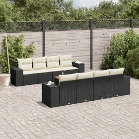 Set de sofás de jardín 8 piezas y cojines ratán sintético negro de , Conjuntos de jardín - Ref: Foro24-3257694, Precio: 568,5...