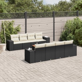 Set de sofás de jardín 8 piezas y cojines ratán sintético negro de , Conjuntos de jardín - Ref: Foro24-3257694, Precio: 566,0...