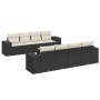 Set de sofás de jardín 8 piezas y cojines ratán sintético negro de , Conjuntos de jardín - Ref: Foro24-3257694, Precio: 566,0...