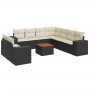 Set de sofás de jardín 10 pzas cojines ratán sintético negro de , Conjuntos de jardín - Ref: Foro24-3257841, Precio: 638,73 €...