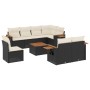 Set de sofás de jardín 8 piezas y cojines ratán sintético negro de , Conjuntos de jardín - Ref: Foro24-3227008, Precio: 564,3...