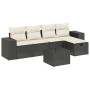 Set de sofás de jardín 6 piezas y cojines ratán sintético negro de , Conjuntos de jardín - Ref: Foro24-3264402, Precio: 346,1...