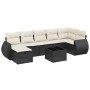 Set de sofás de jardín 8 piezas y cojines ratán sintético negro de , Conjuntos de jardín - Ref: Foro24-3264132, Precio: 458,0...