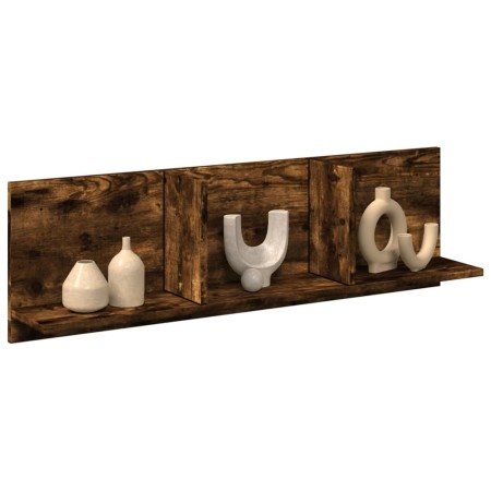 Mueble de pared madera ingeniería roble ahumado 100x16,5x30 cm de , Estantes y estanterías - Ref: Foro24-854863, Precio: 32,1...