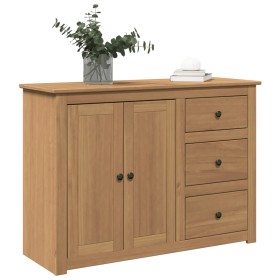 Aparador con cajones Panama madera maciza pino 112x40x80 cm de , Aparadores - Ref: Foro24-4016385, Precio: 180,88 €, Descuent...