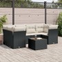 Set de comedor de jardín 7 pzas y cojines ratán sintético negro de , Conjuntos de jardín - Ref: Foro24-3249105, Precio: 444,5...