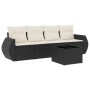 Set de muebles de jardín 5 pzas y cojines ratán sintético negro de , Conjuntos de jardín - Ref: Foro24-3253423, Precio: 315,7...